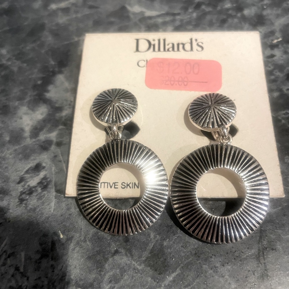Silver Clip on Earrings